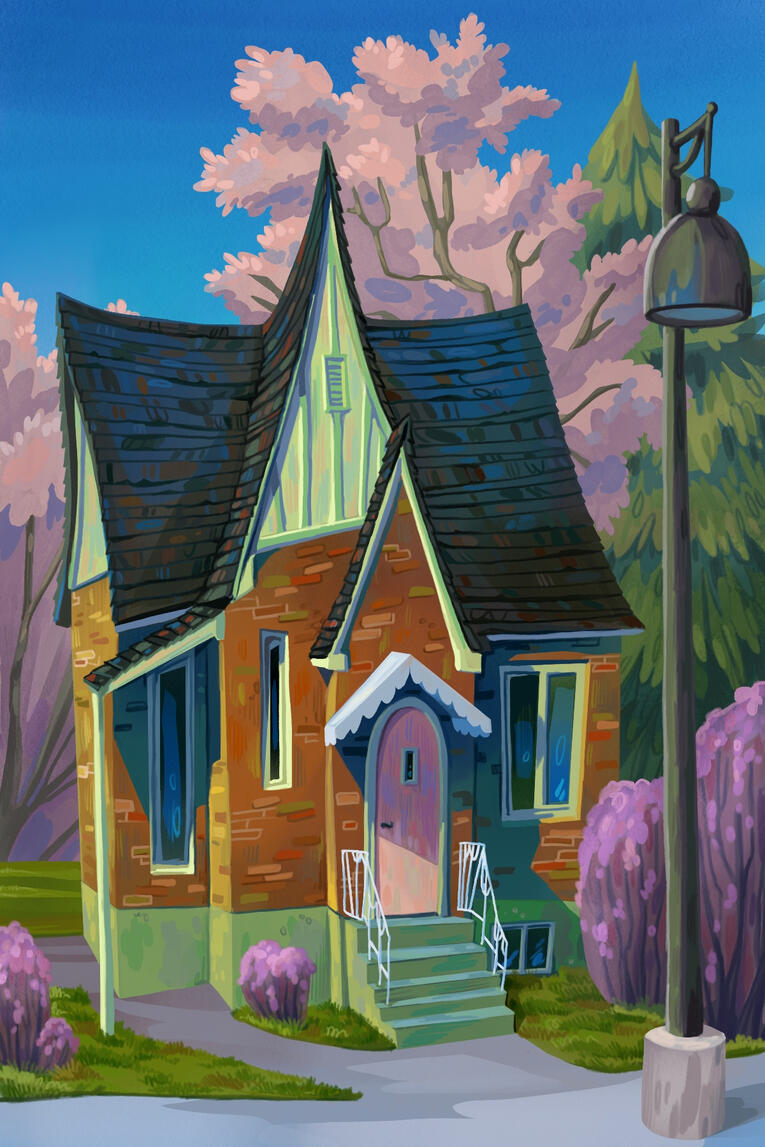 That door sure is pink