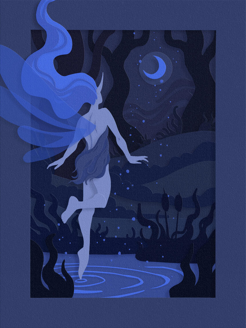 Fairy digital papercut